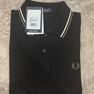 Fred Perry Polo Shirt in Black with White Accents